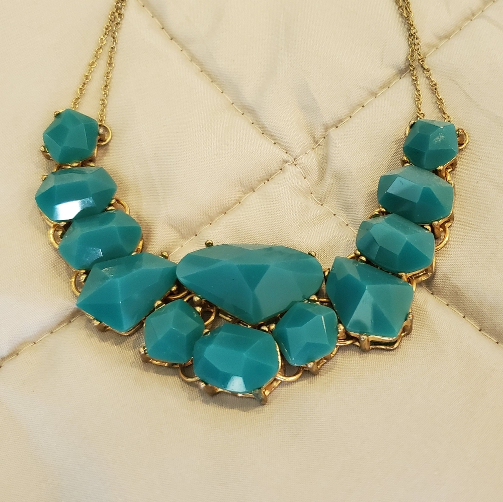 Blue statement necklace - Picture 2 of 2